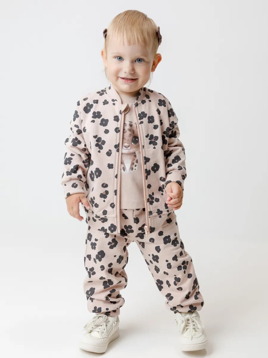 Трикотажные брюки с начёсом для девочки