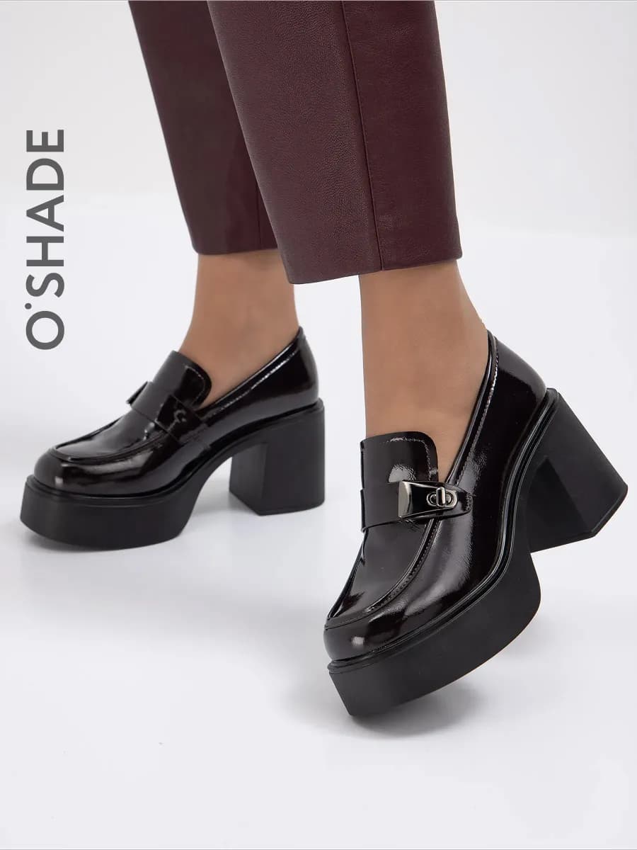 Коричневые туфли женские