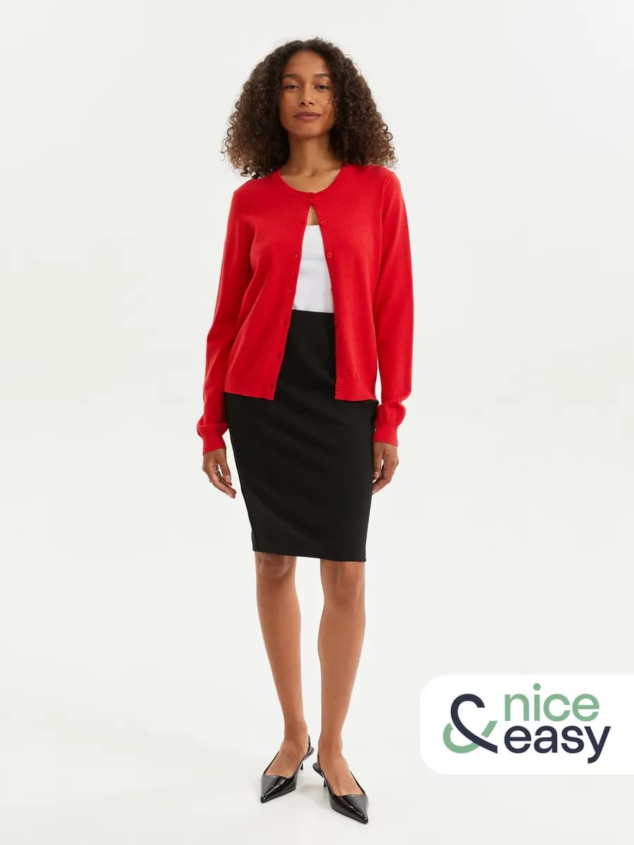 Женская трикотажная юбка-карандаш