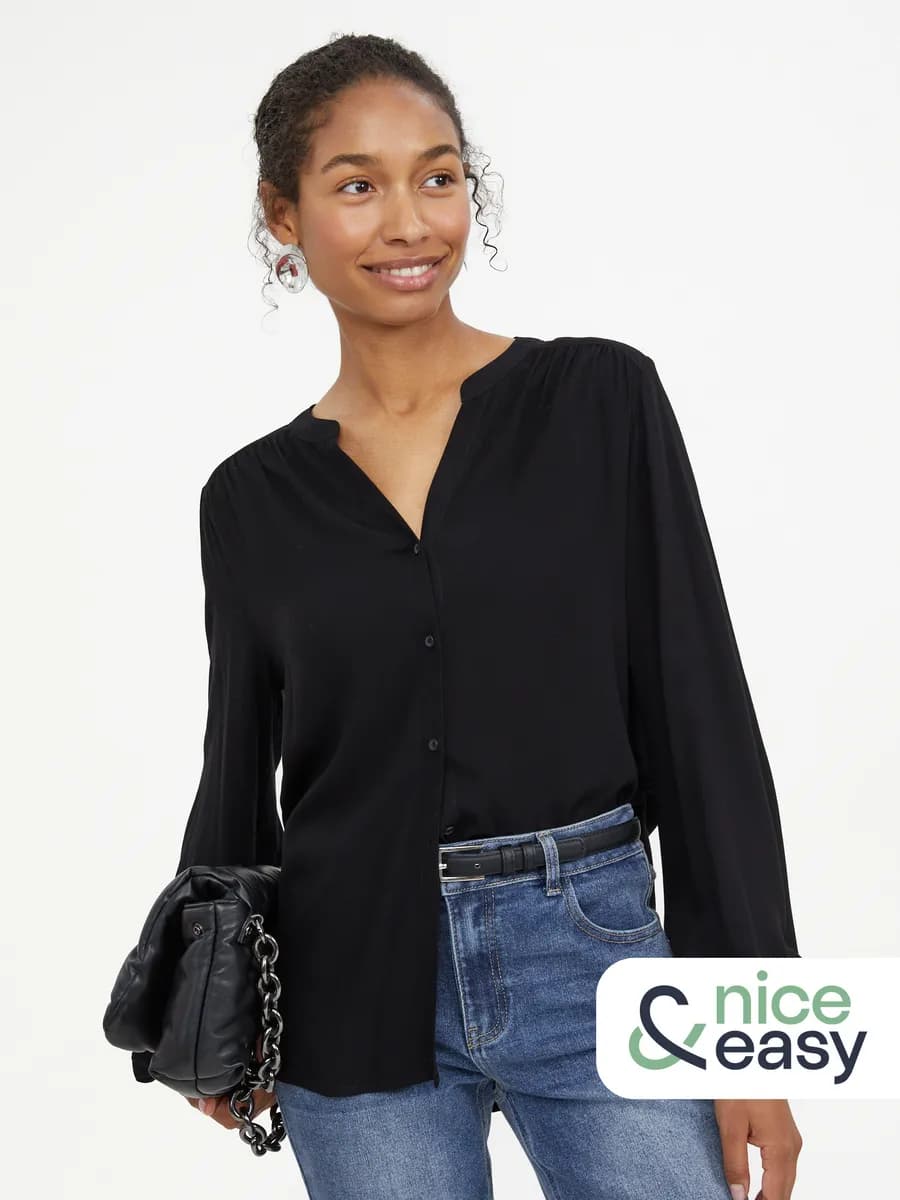 Женская офисная рубашка из вискозы