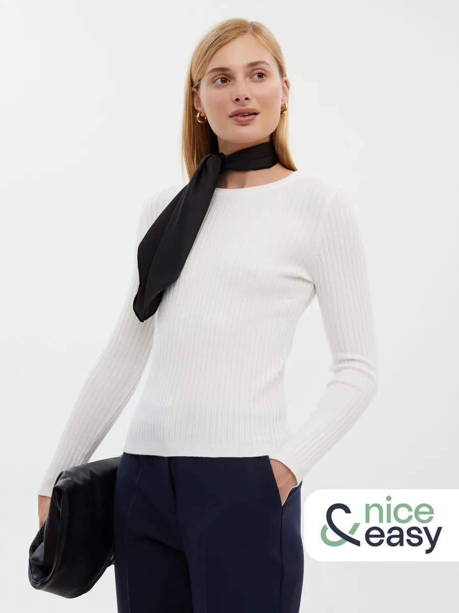 Трикотажный женский джемпер однотонный