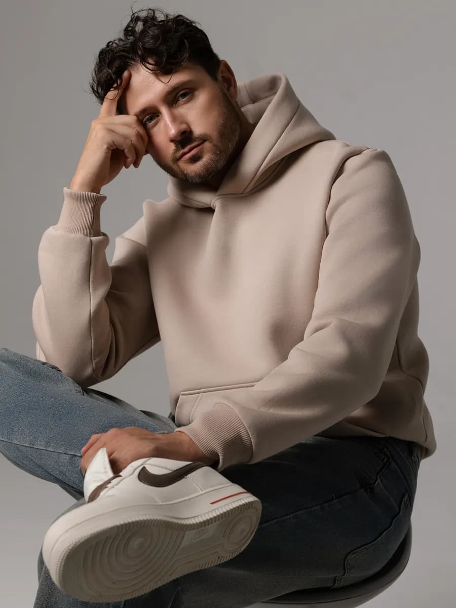 Худи с капюшоном теплое с начесом