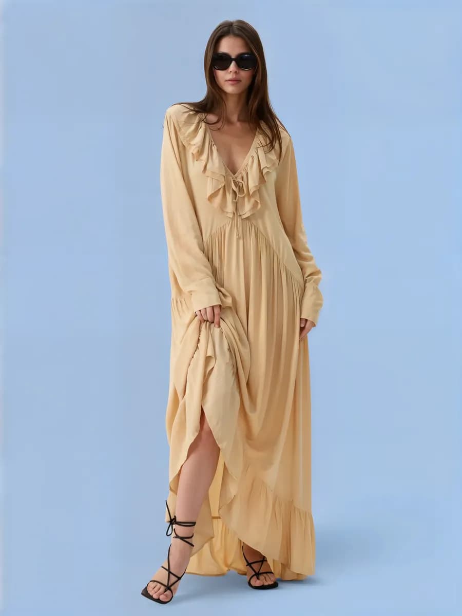 Платье летнее длинное пляжное домашнее