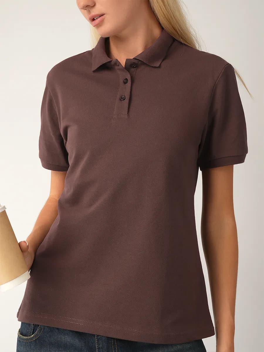 Футболка поло с коротким рукавом трикотажная