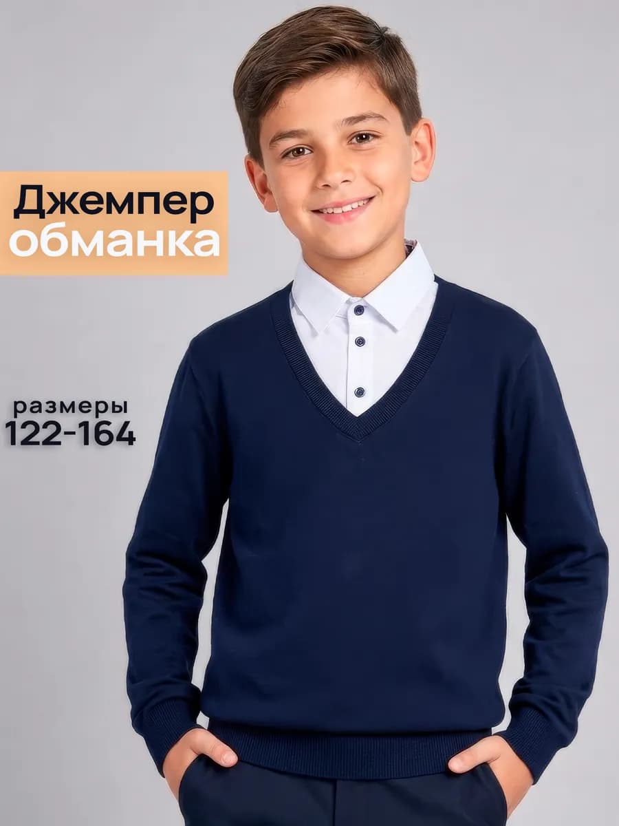 джемпер обманка в школу