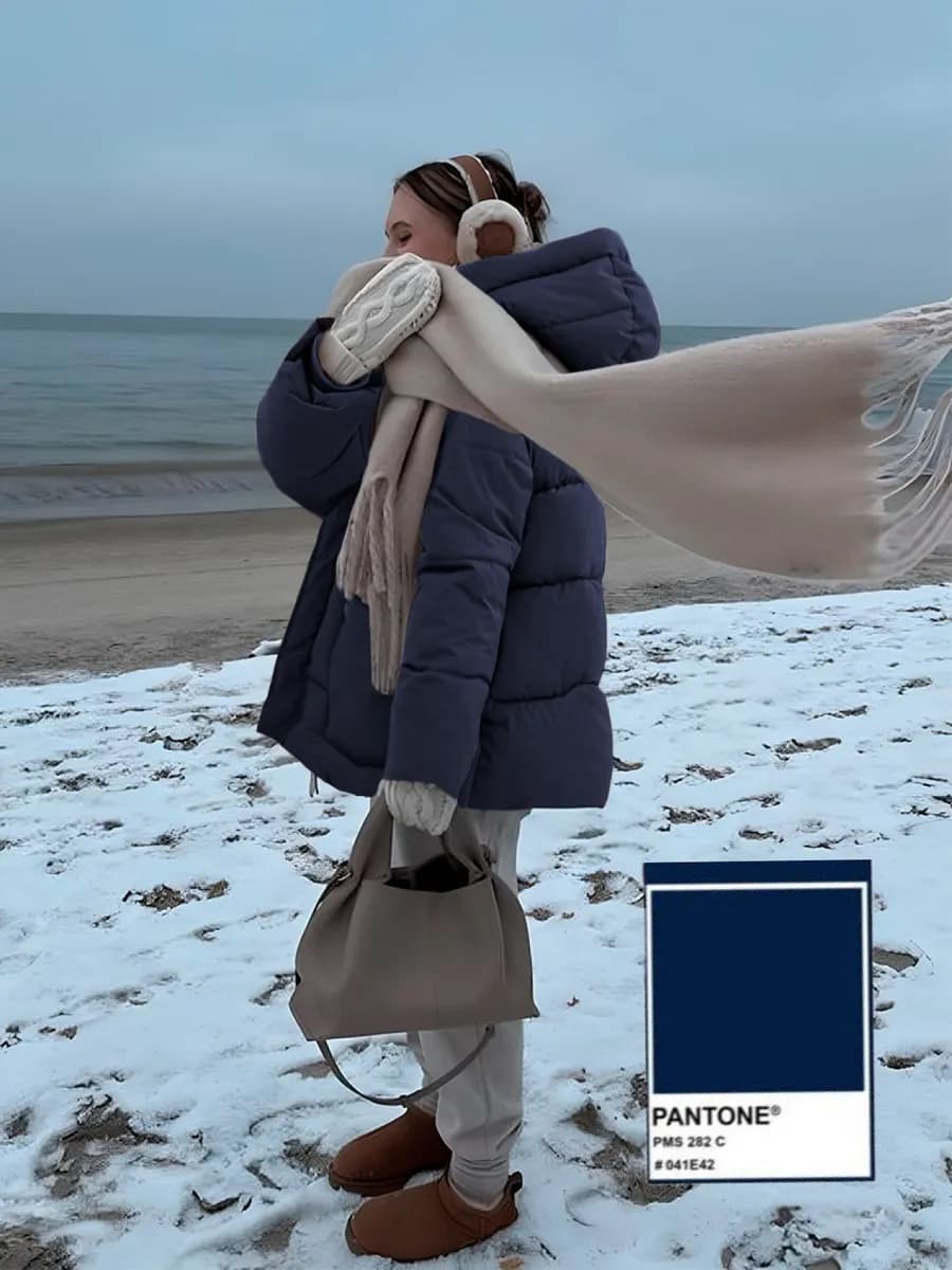 Куртка зимняя оверсайз с капюшоном