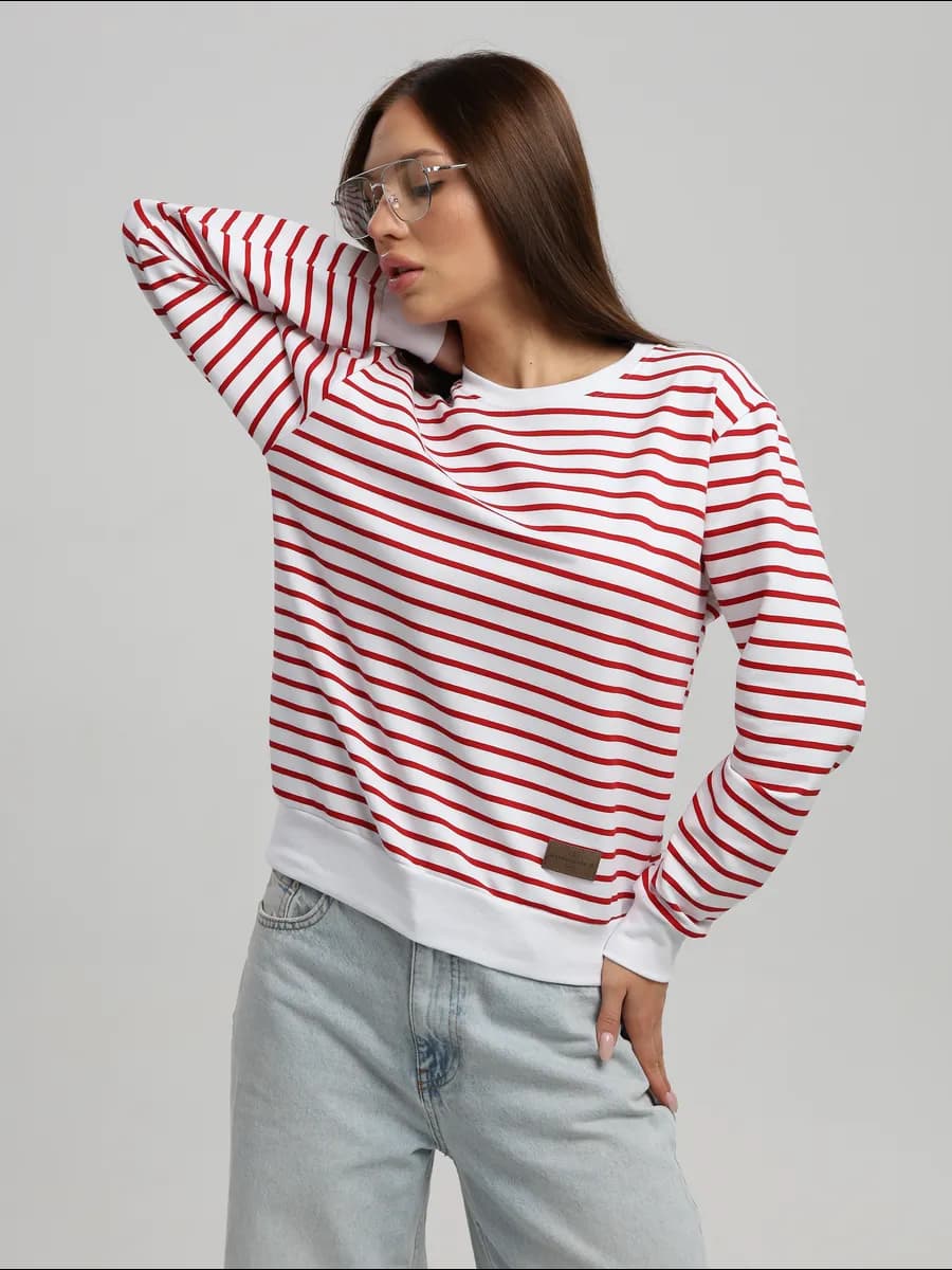 Свитшот в полоску кофта тельняшка