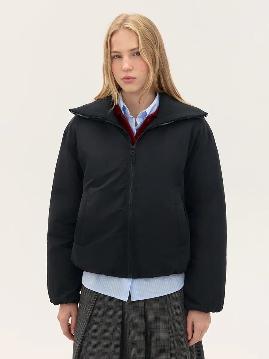 Куртка с широким воротником