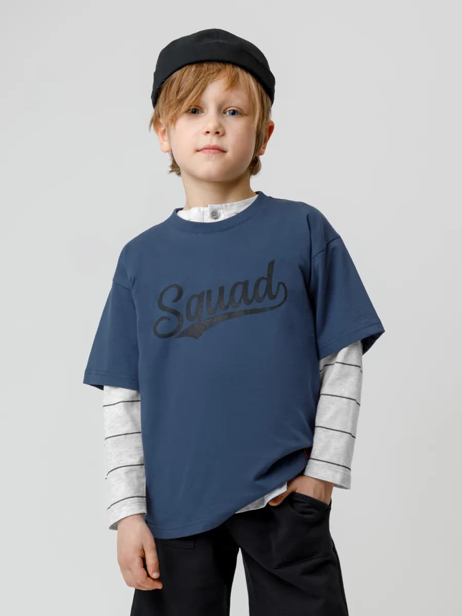 Футболка хлопковая свободная для мальчика