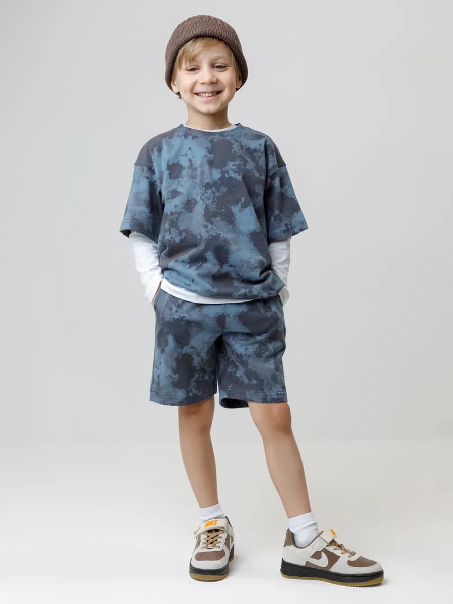 Шорты для мальчика на резинке хлопковые - фото 1