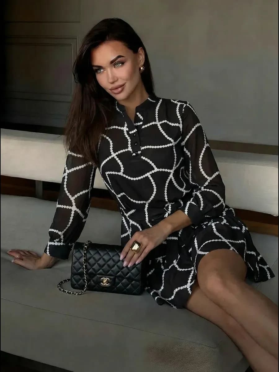 Платье шифоновое праздничное - фото 1