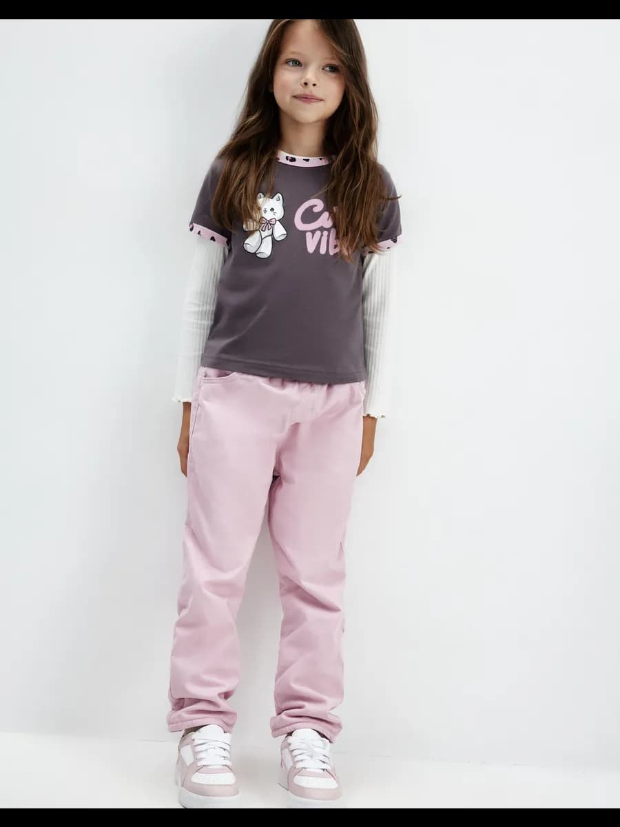 Серая футболка с принтом