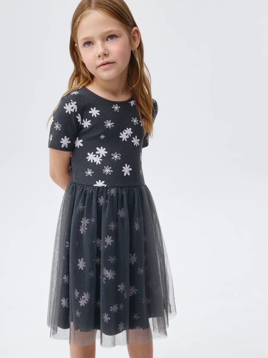 Платье трикотажное с юбкой пачкой нарядное