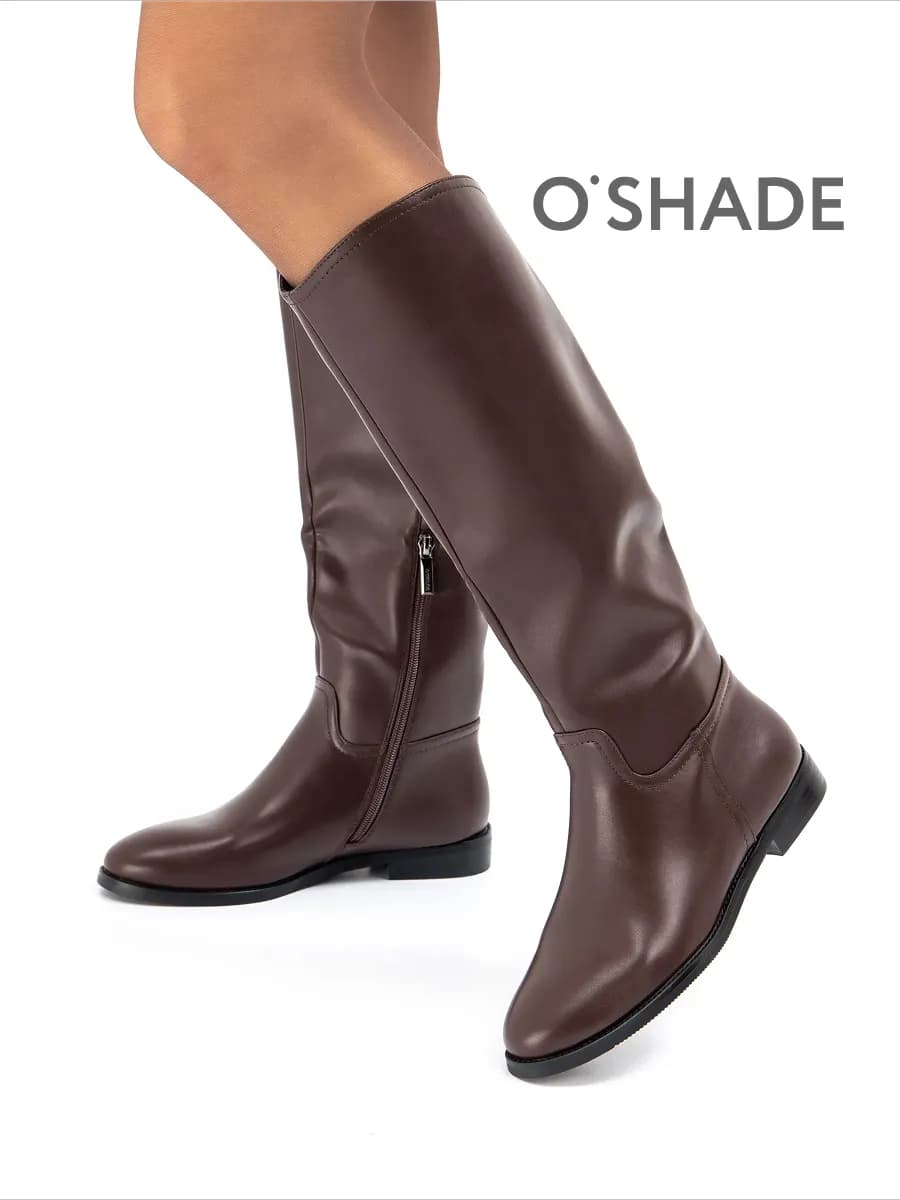 Сапоги коричневые женские демисезонные