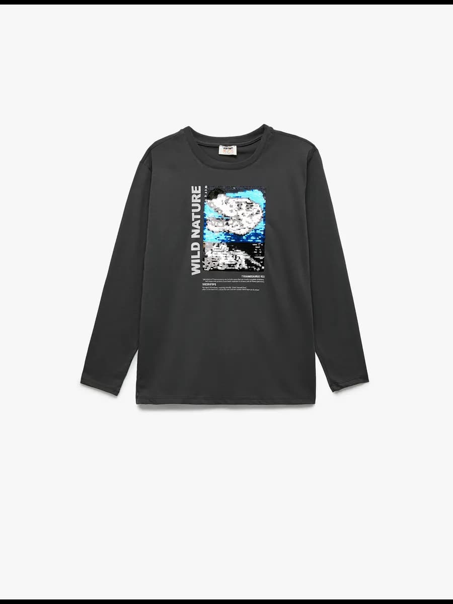 Лонгслив для мальчика с динозавром