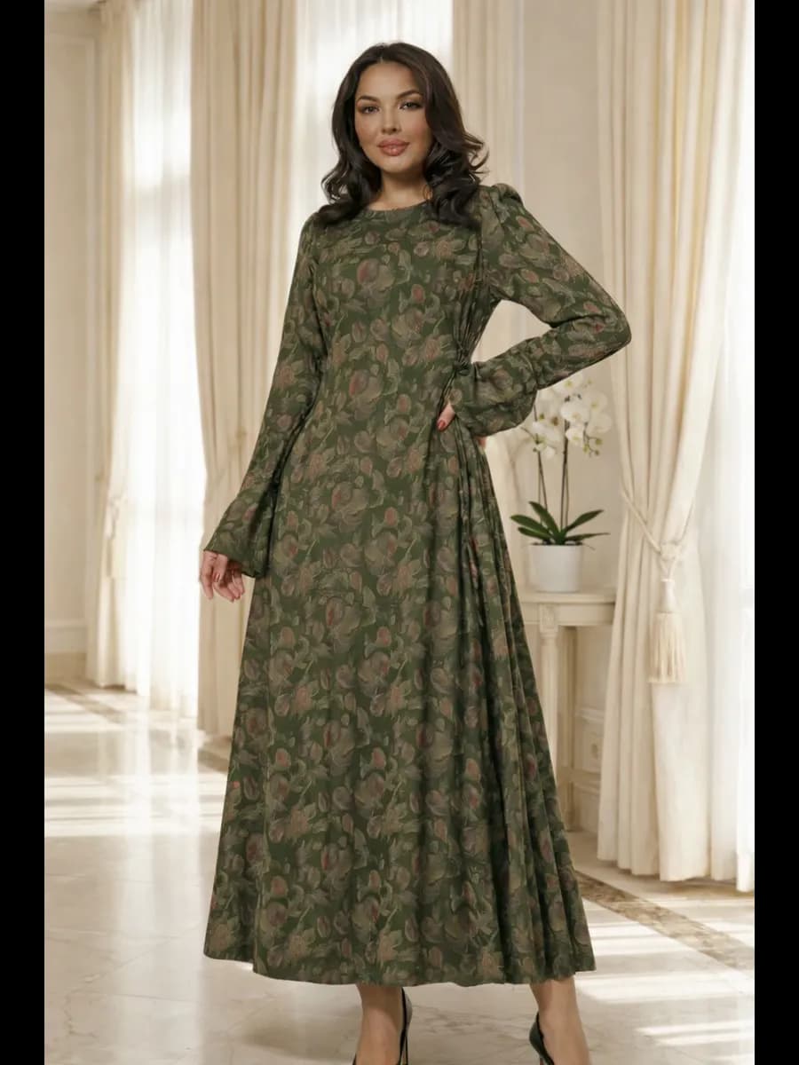 Платье вечерние праздничное миди - фото 1