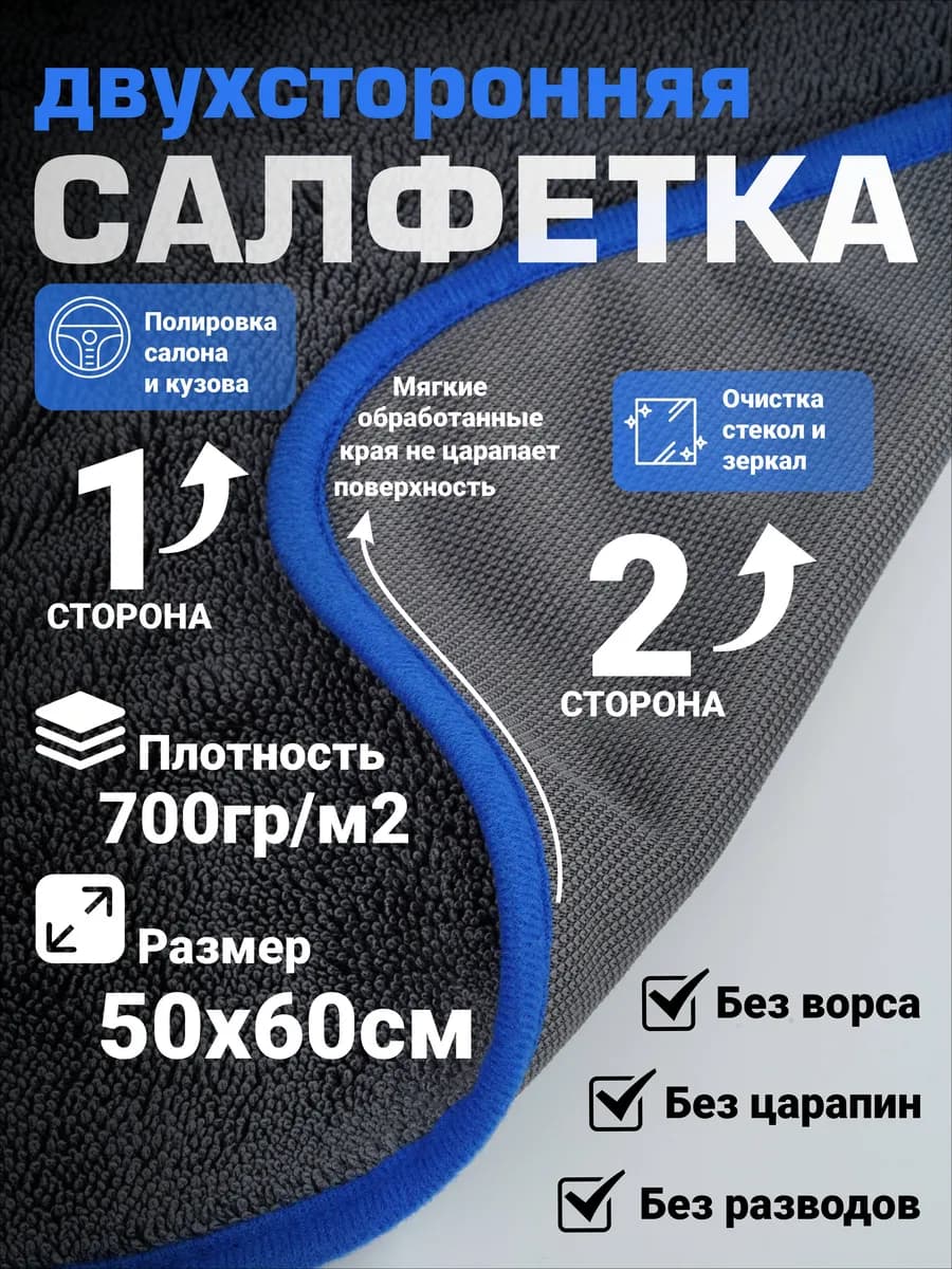 Автомобильное полотенце микрофибра для сушки