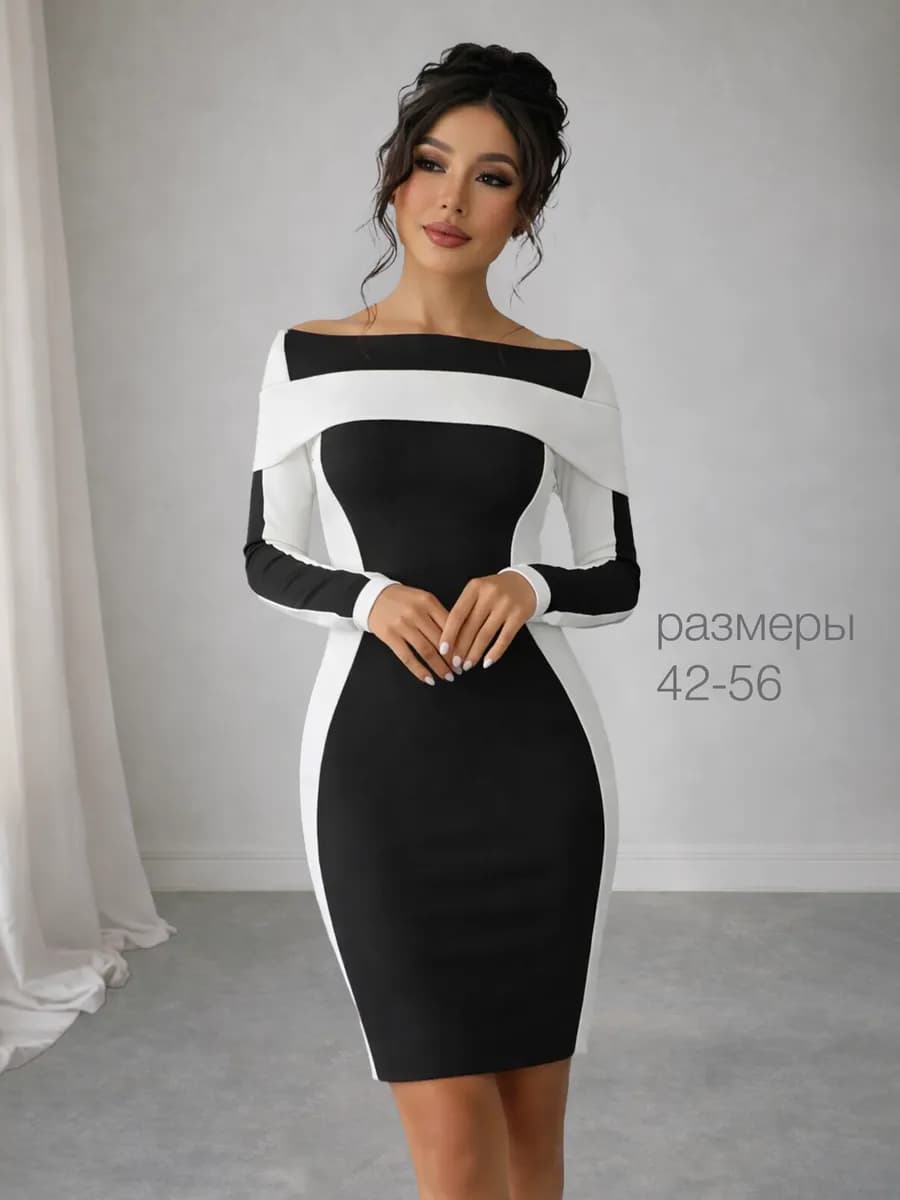 Платье футляр праздничное вечернее миди