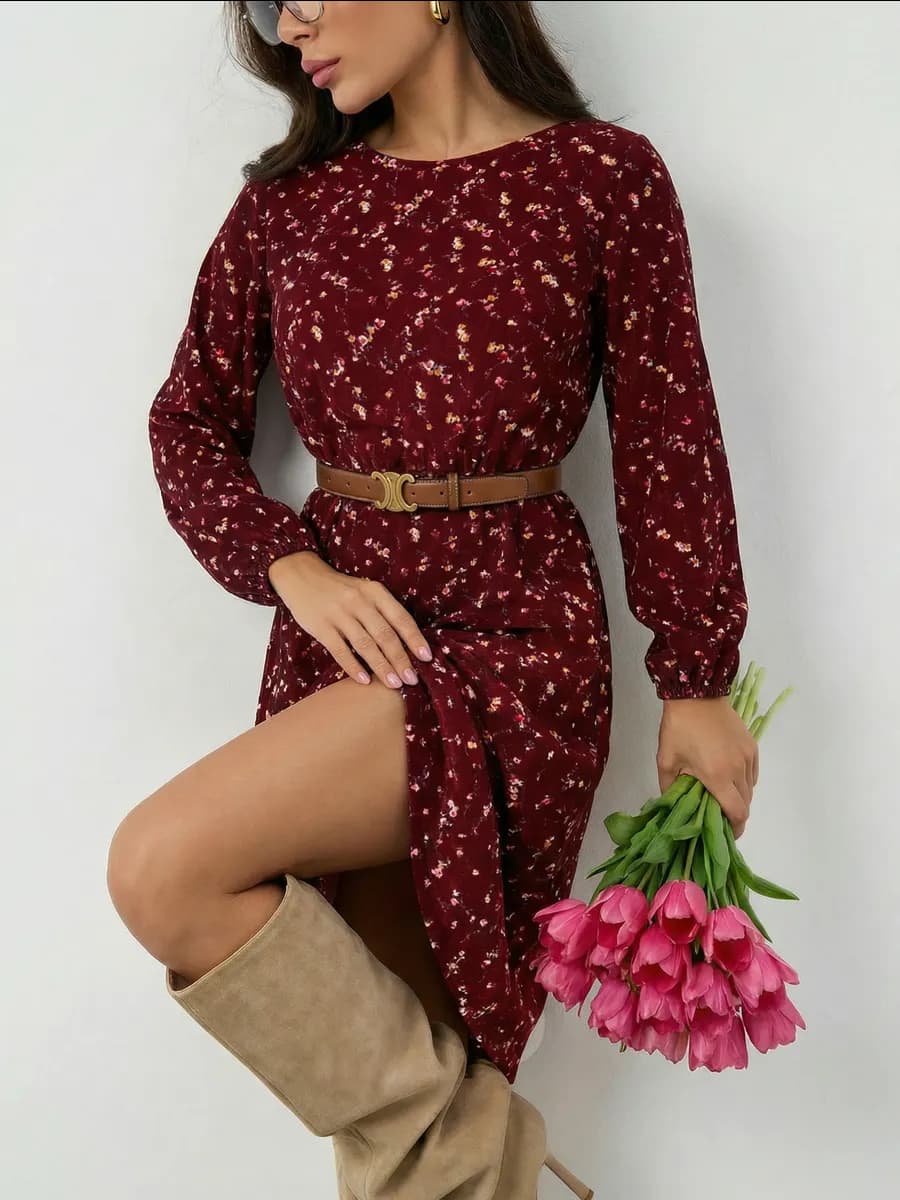 Платье вельветовое весеннее