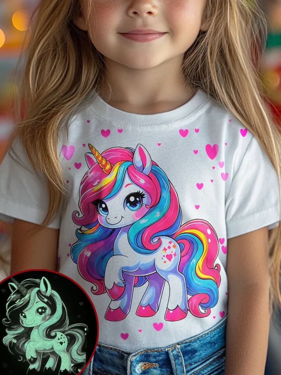 Футболка для девочки Единорог лошадка