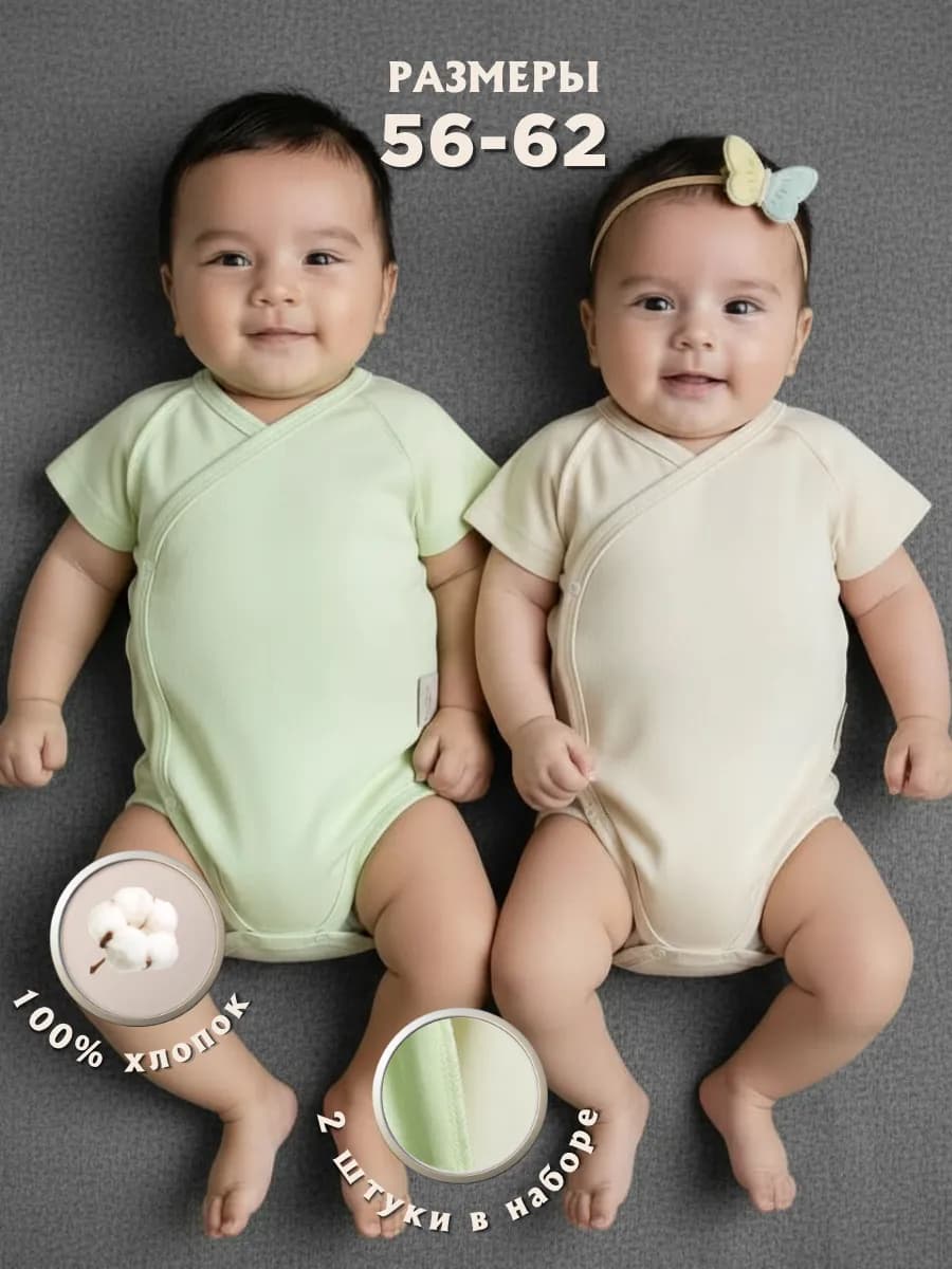 Боди для новорожденных короткий рукав