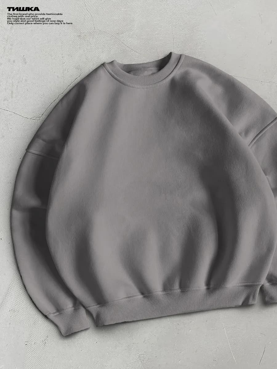 Базовый однотонный оверсайз свитшот