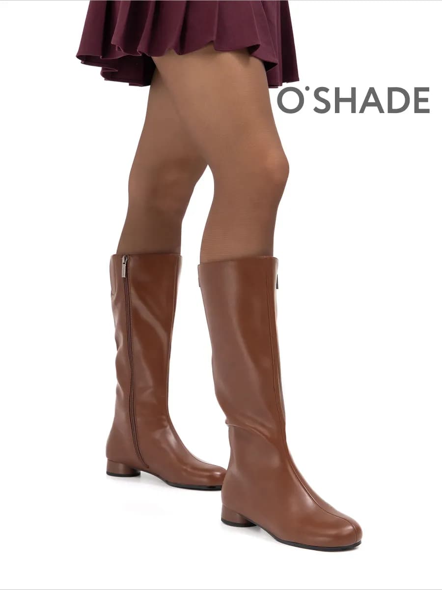 O'SHADE Сапоги женские демисезонные коричневые