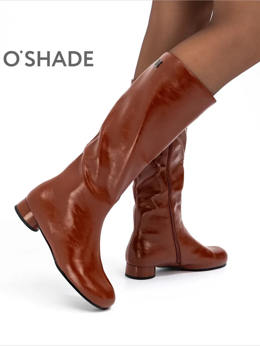 O'SHADE Сапоги осенние женские коричневые