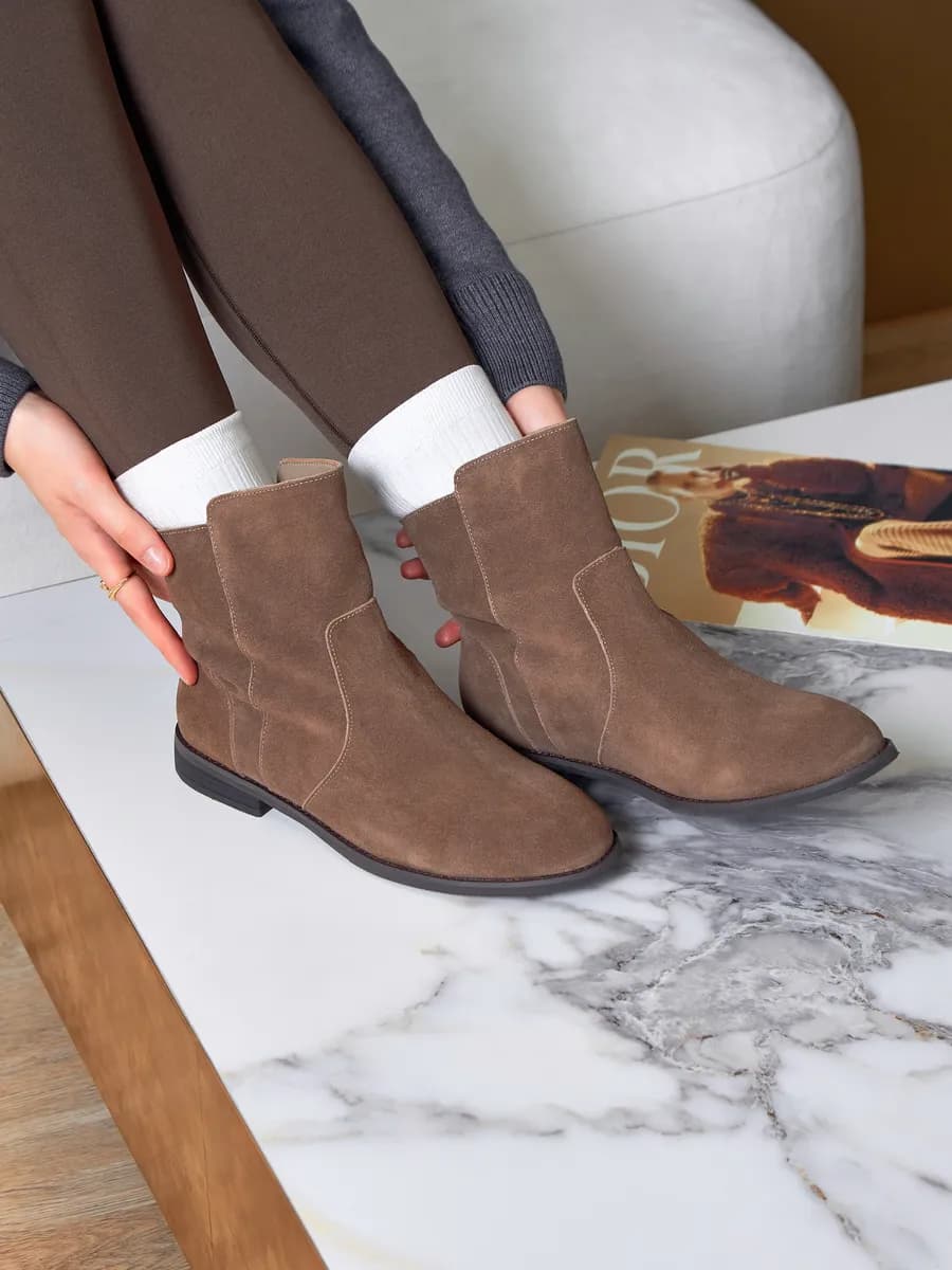 Ботинки замшевые демисезонные