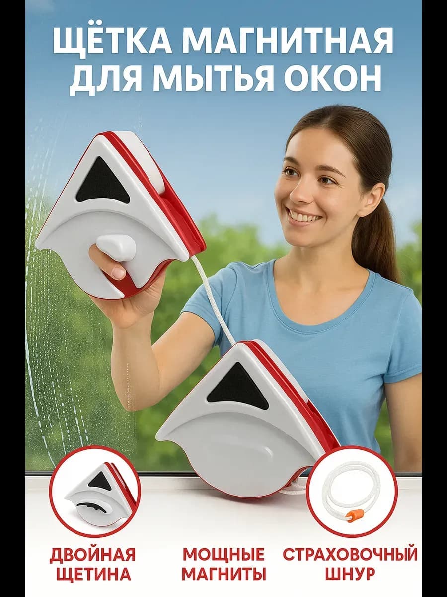 Щетка для мытья окон магнитная аппарат