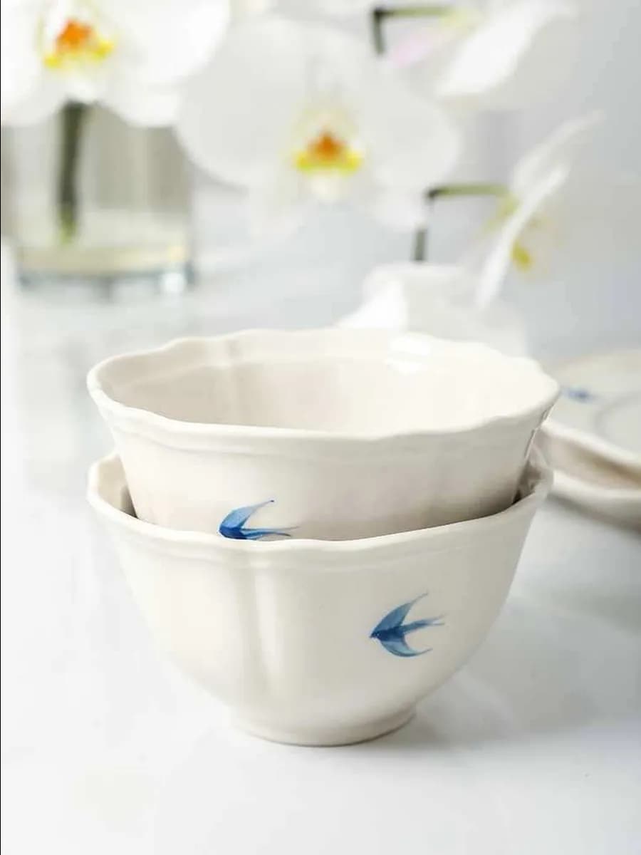 Набор салатников 2 штуки пиала с ласточками