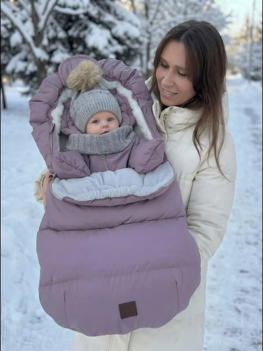 Зимний конверт на выписку новорожденному - фото 1