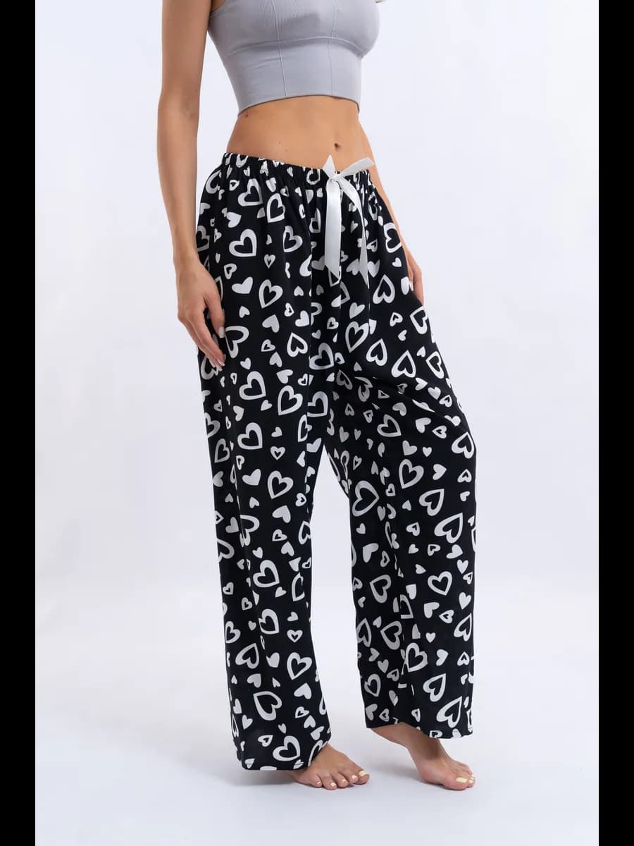 Брюки домашние летние на резинке оверсайз