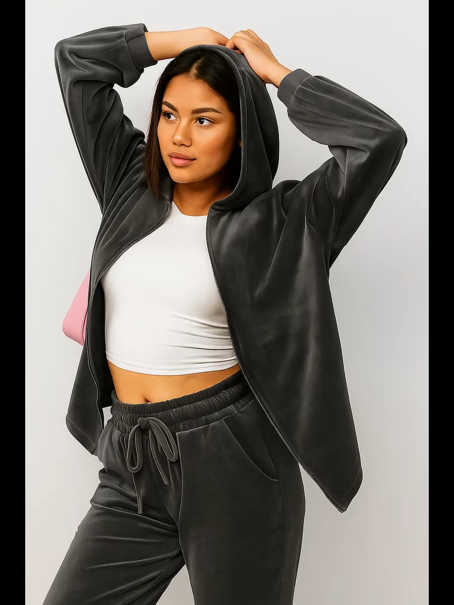 Спортивный костюм велюровый на молнии