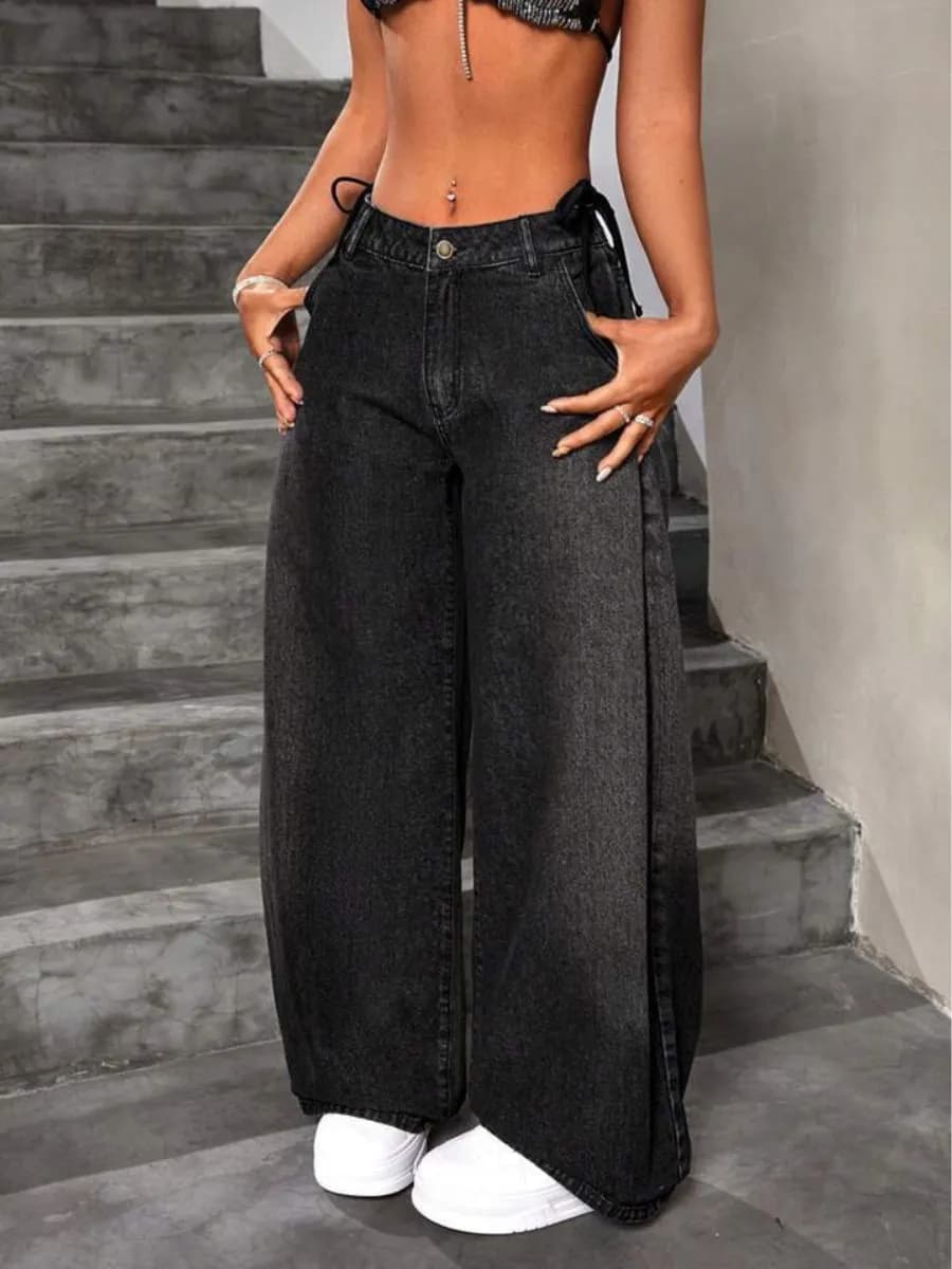 Джинсы багги широкие бойфренды y2k трубы