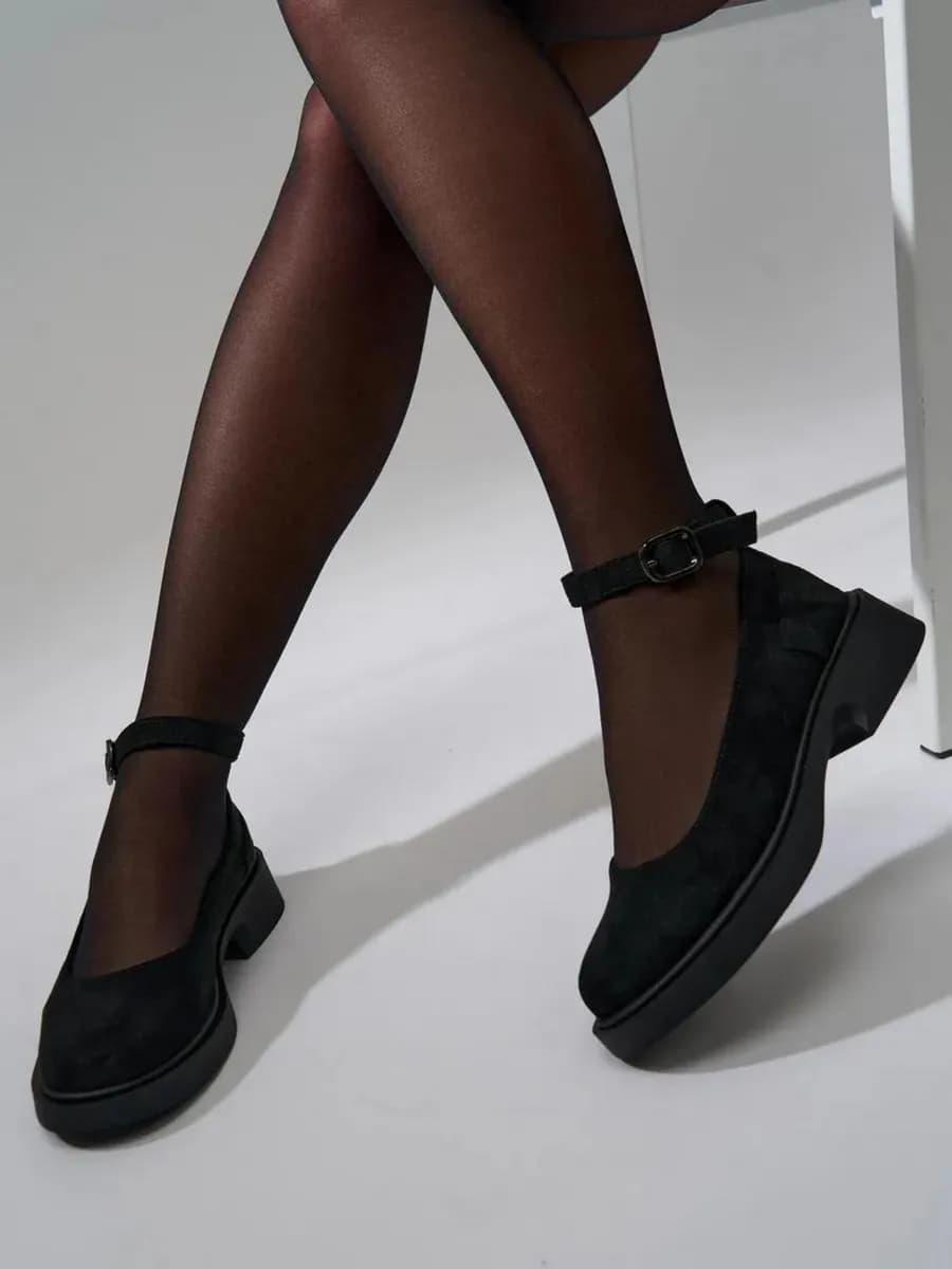 Туфли замшевые Мери Джейн