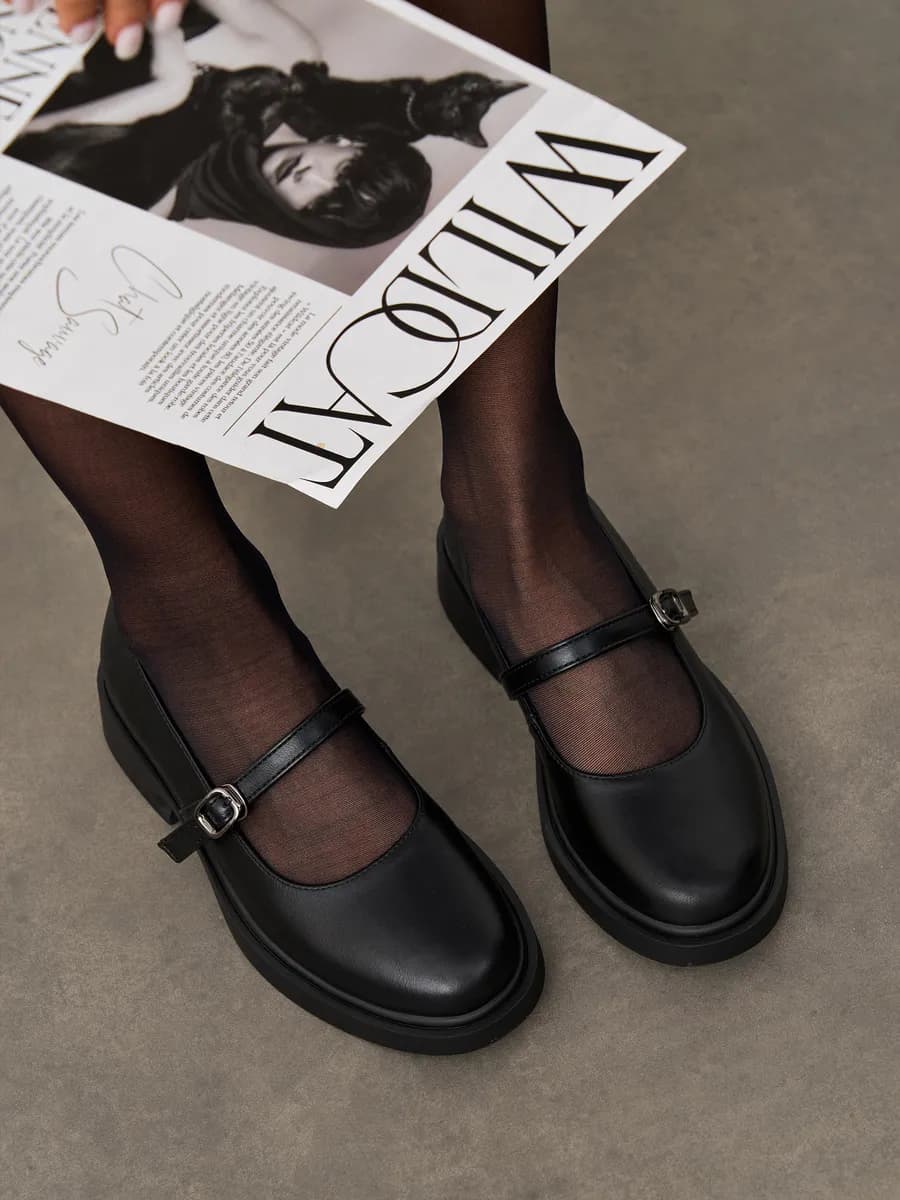 Лоферы кожаные Мери Джейн