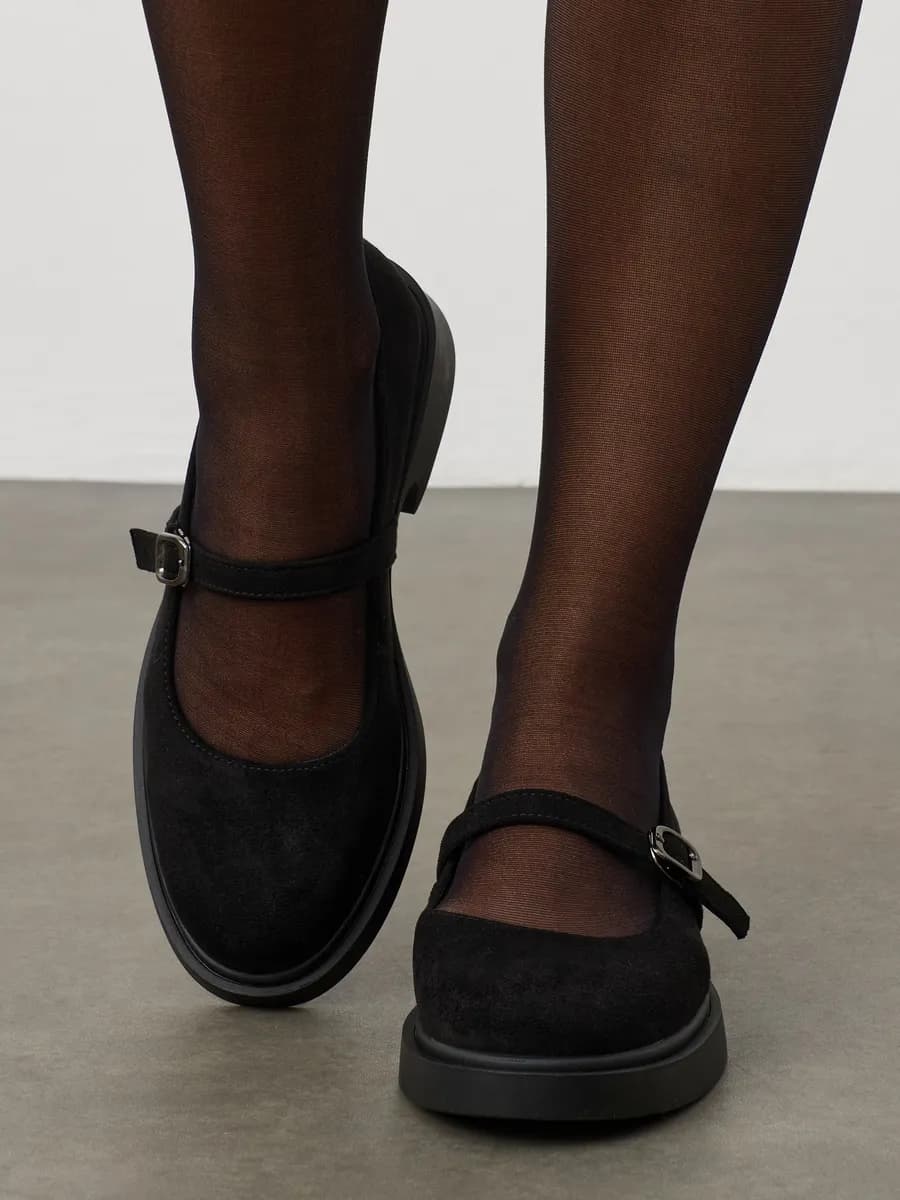 Лоферы замшевые Мери Джейн