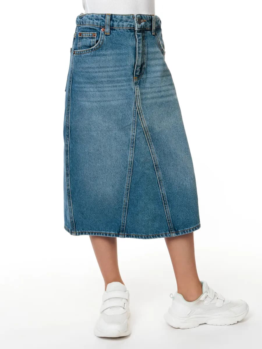 Юбка джинсовая детская миди