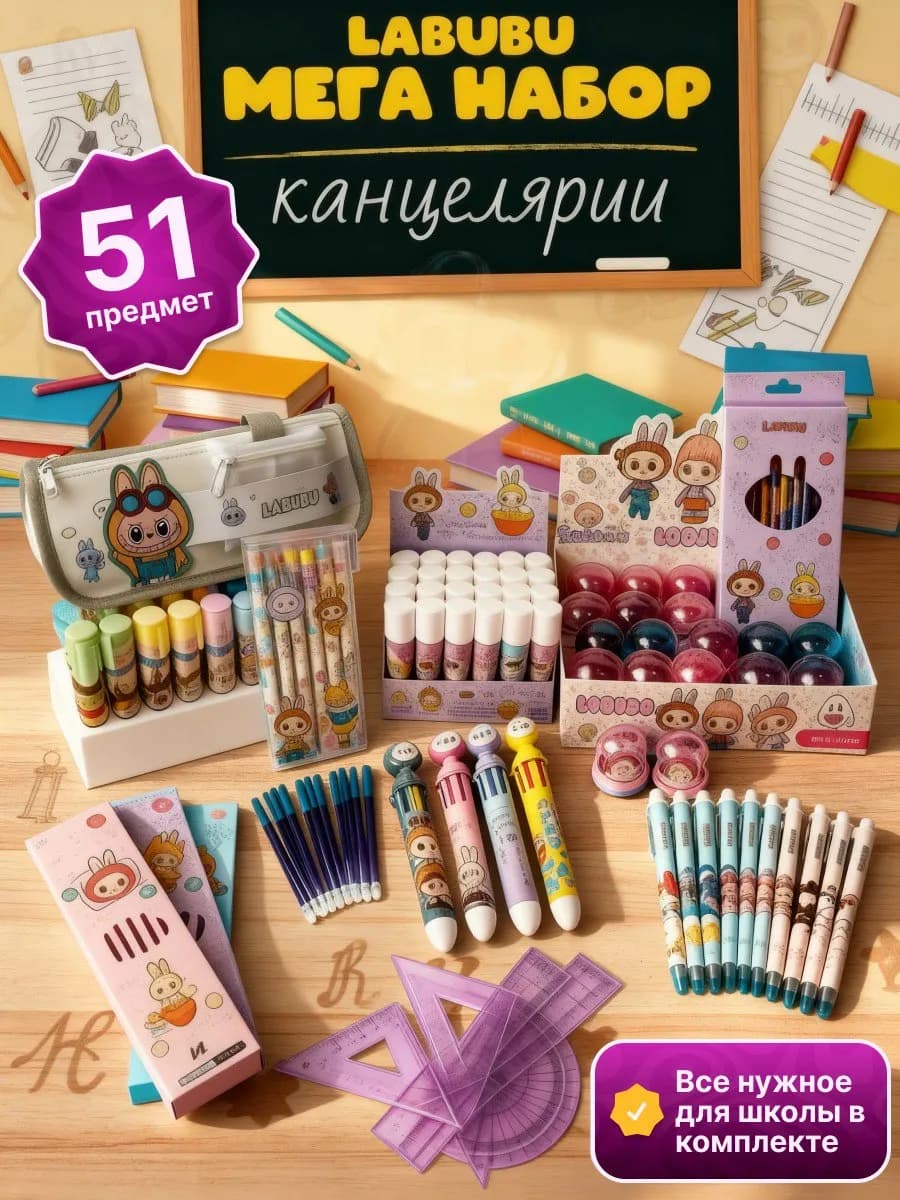 Лабубу набор канцелярии для школы