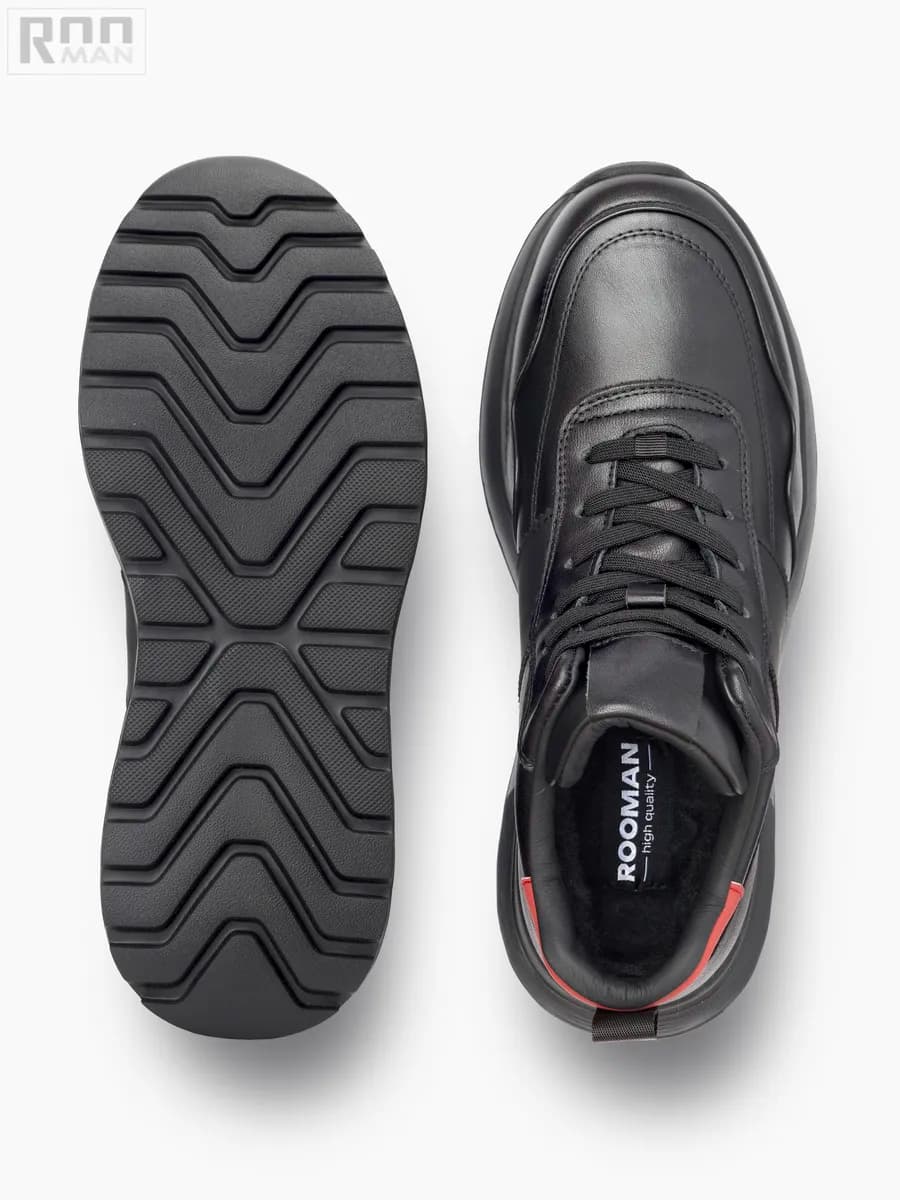 Ботинки зимние из натуральной кожи и шерсти