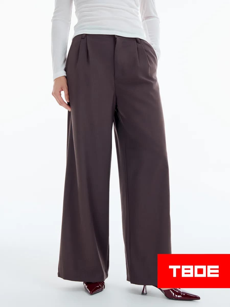 Брюки палаццо с завышенной талией