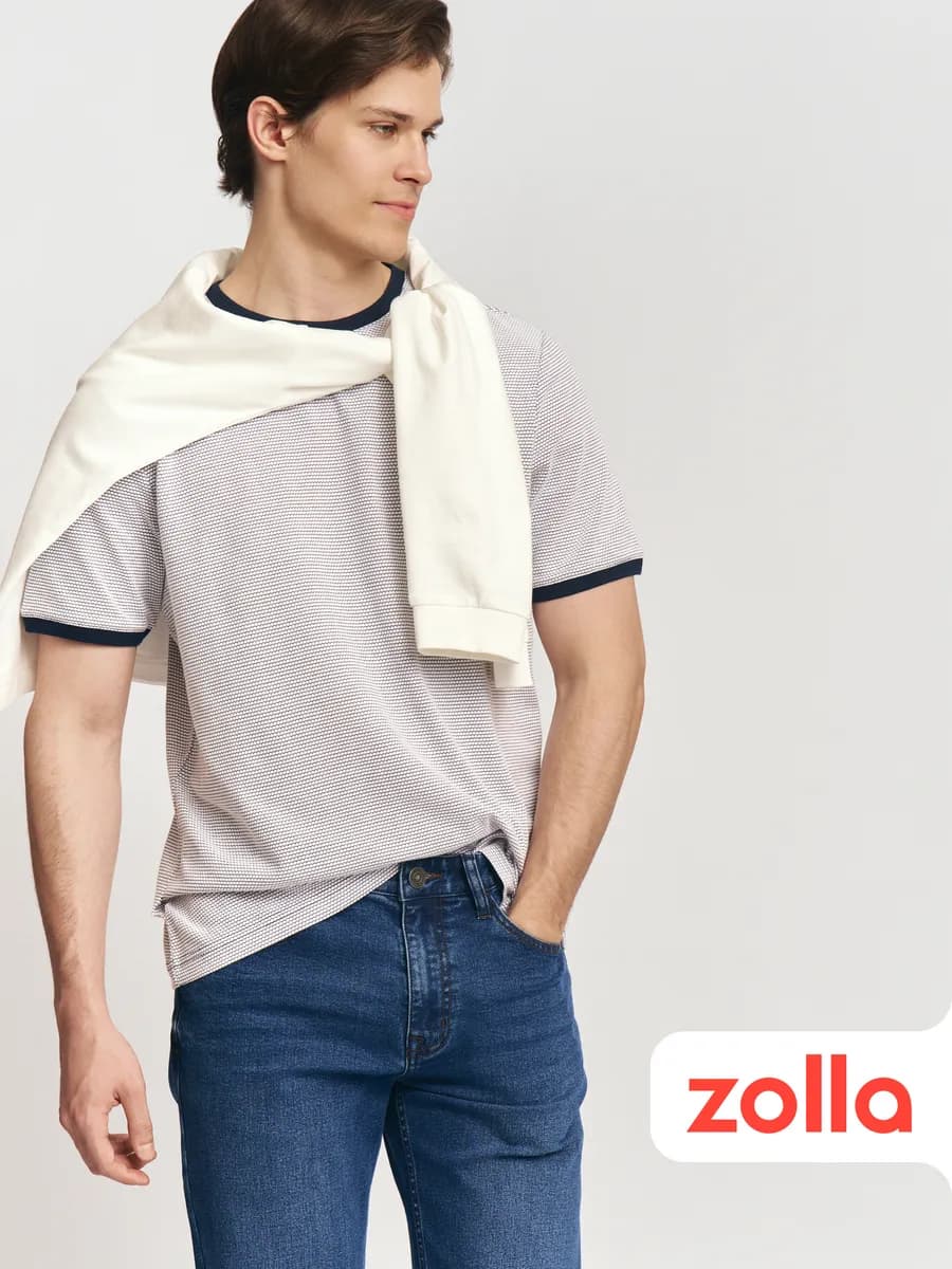 Мужская однотонная футболка из трикотажа