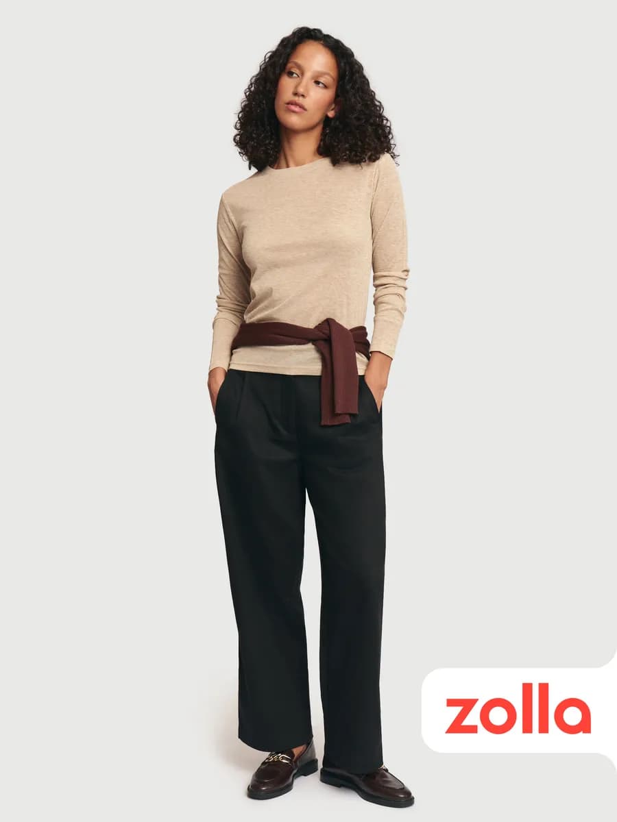 Женские брюки на резинке со стрелками - фото 1