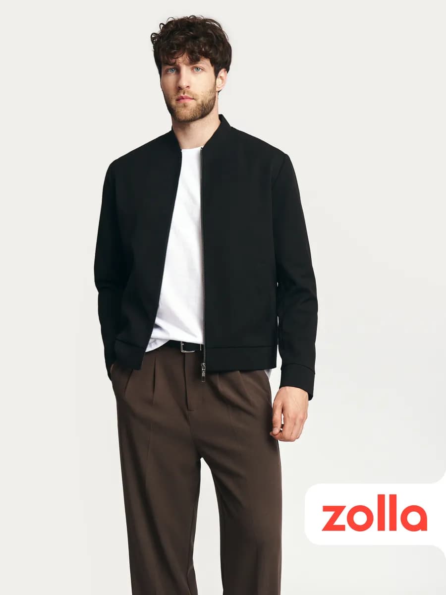 Мужская куртка-бомбер без утеплителя - фото 1