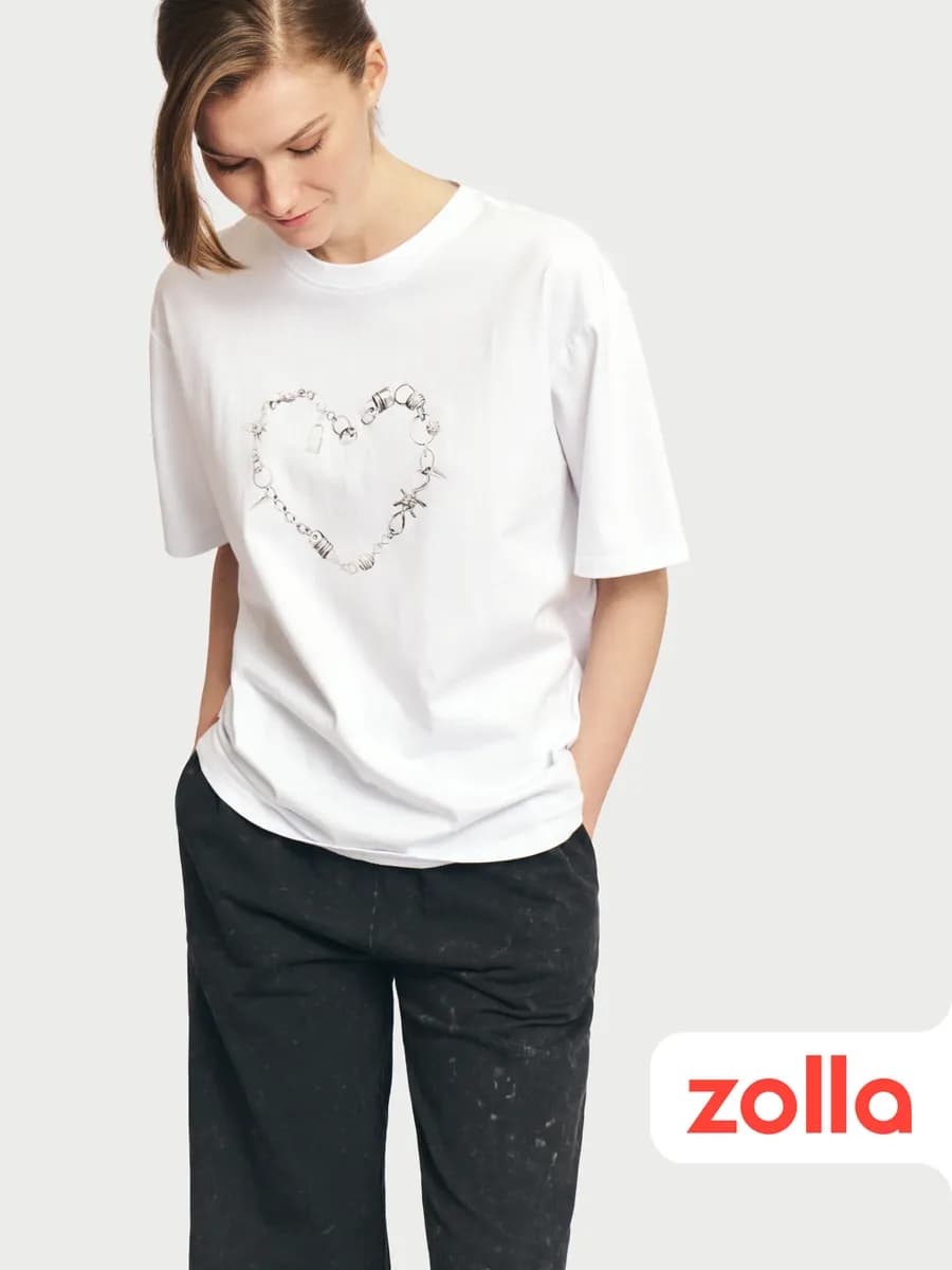 Женская футболка оверсайз с принтом