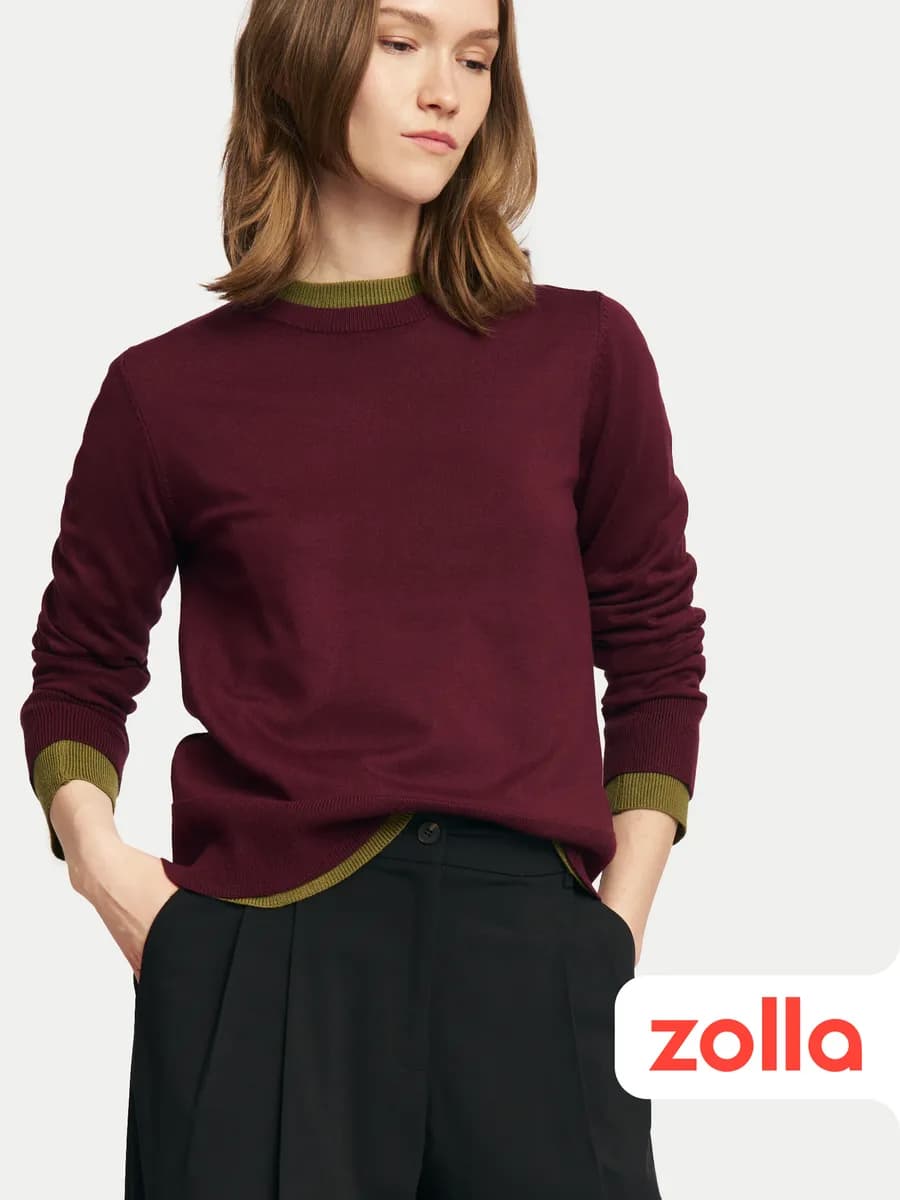 Женский джемпер из вязаного трикотажа