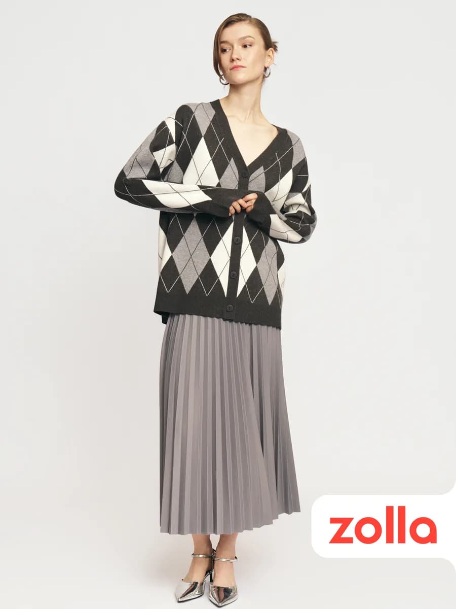 Женская трикотажная юбка плиссе миди