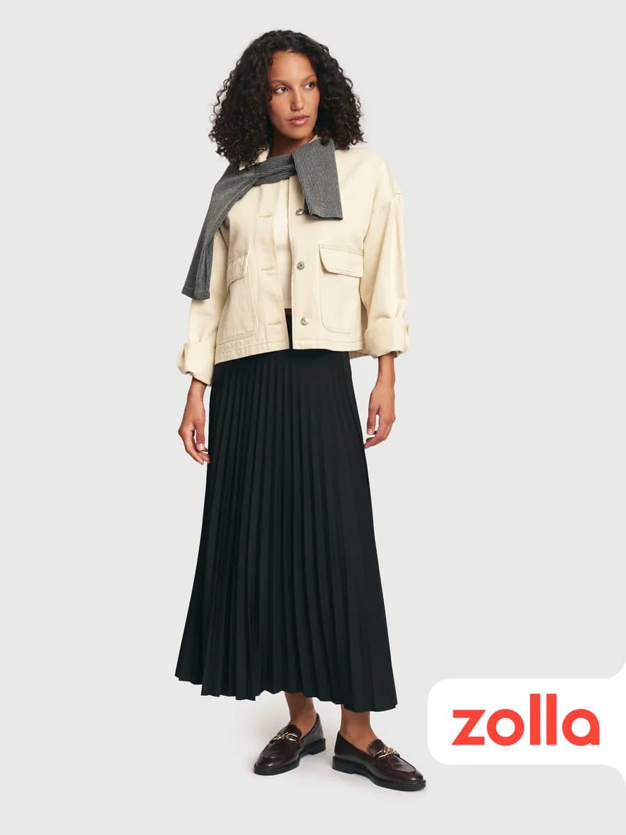 Женская трикотажная юбка плиссе миди