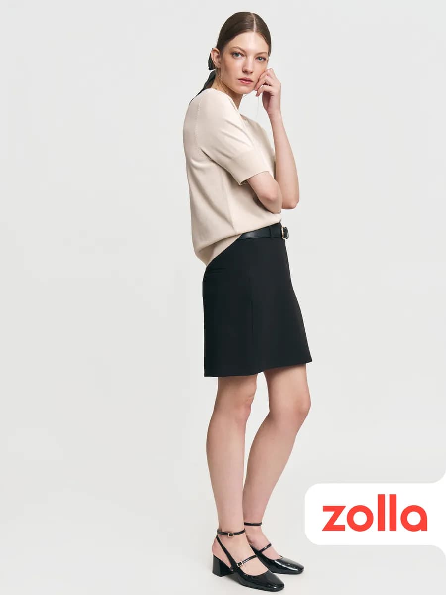 Женская трикотажная юбка мини